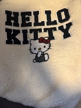 Hello Kitty Cream Sherpa Jacket with Pink & Yellow Accents
